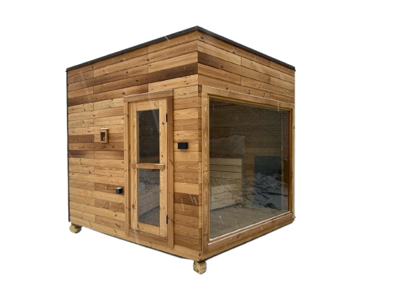 LuxMini Cube | Sauna Extérieur Modulaire | Thermowood | 2.5x2.5m