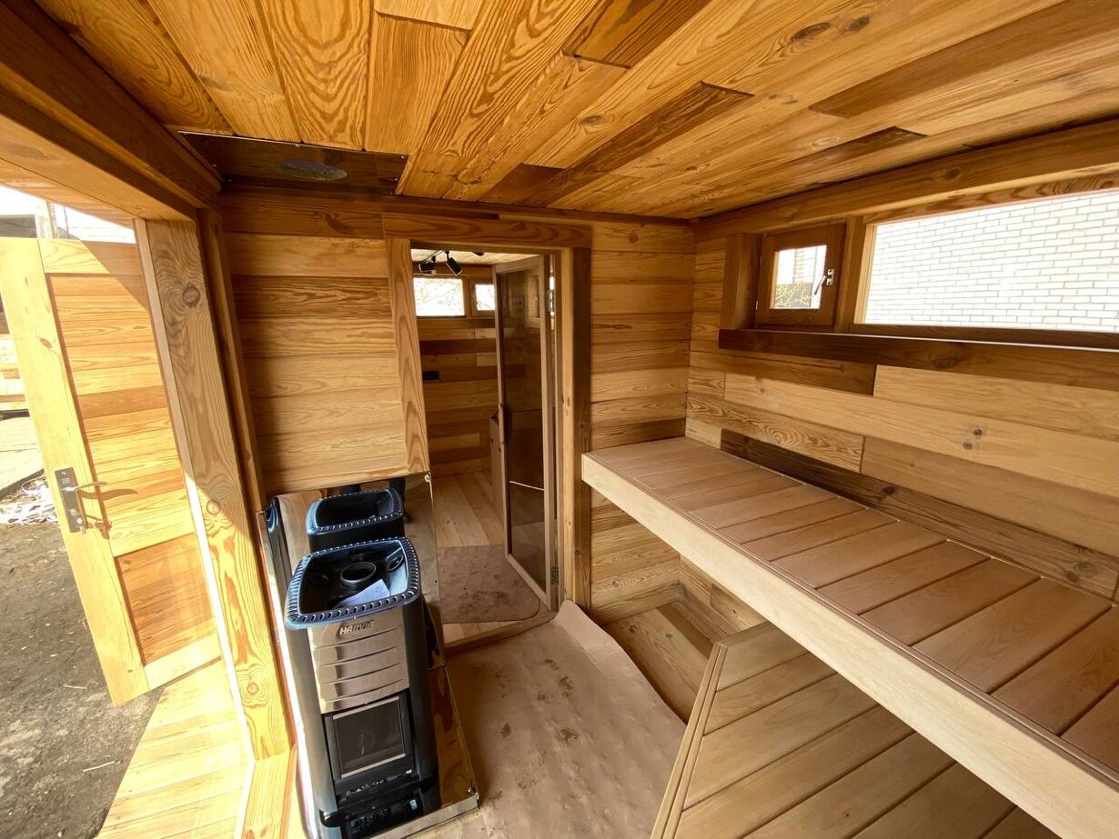 LuxCabin Forest Black | Sauna Noir Thermowood | Harvia | 5x2.6m