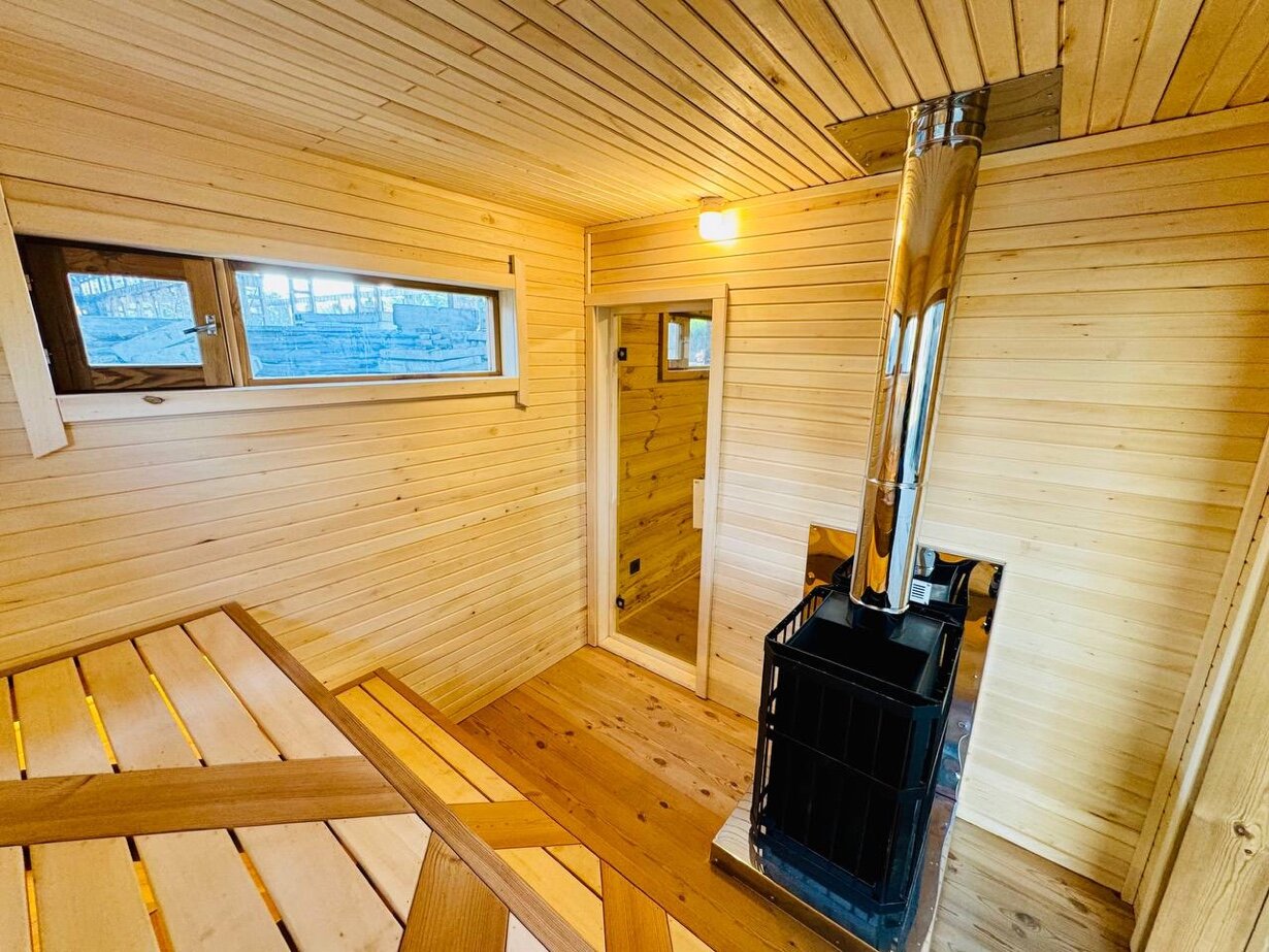 LuxCabin Grand | Sauna Modulaire 7m | Harvia Linear 16 | 6-10 pers