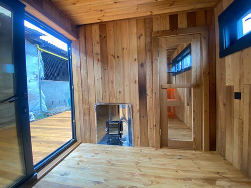 LuxCabin Bronze | Sauna Cabine Thermowood Bronze | Terrasse | 4.6x2.5m