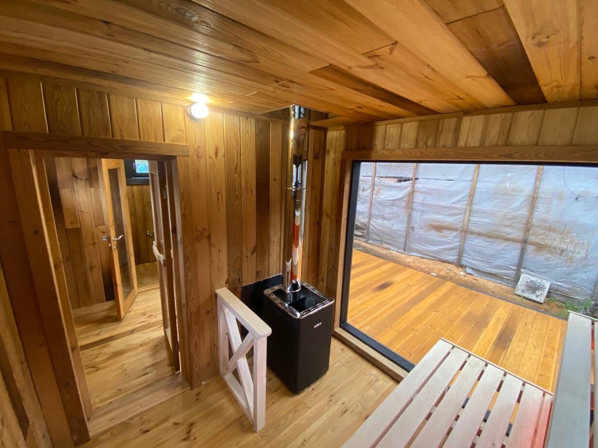 LuxCabin Bronze | Sauna Cabine Thermowood Bronze | Terrasse | 4.6x2.5m